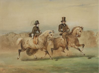 Riding Couple by Adolf Schreyer